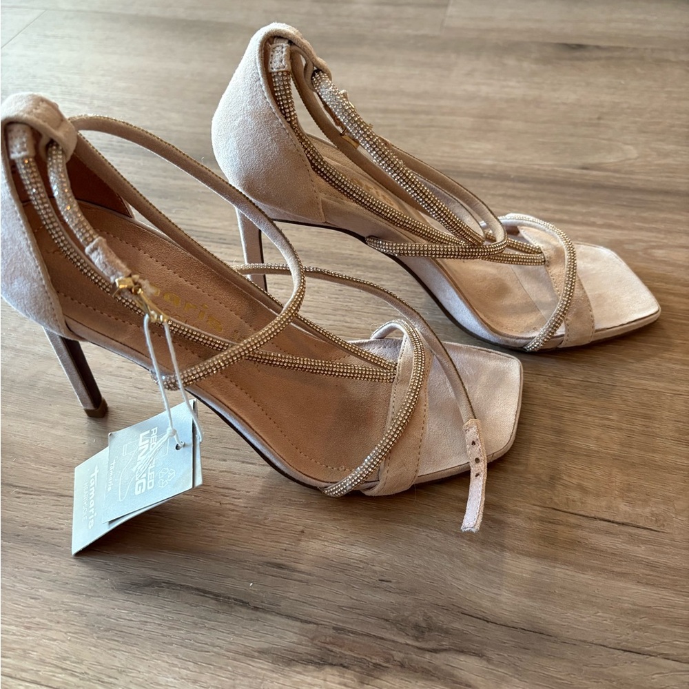 Chic Nude Strappy Heels